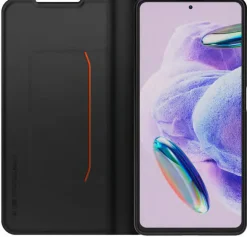 XIAOMI etui folio noir redmi note 12 pro + 5g< Téléphone Mobile