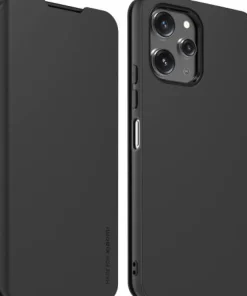 XIAOMI etui folio noir redmi note 12 4g/5g< Téléphone Mobile