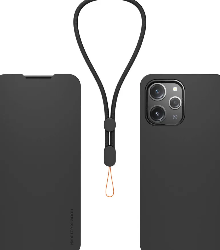 XIAOMI etui folio noir redmi note 12 4g/5g< Téléphone Mobile
