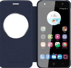 ZTE etui folio bleu marine p/v8 lite< Téléphone Mobile